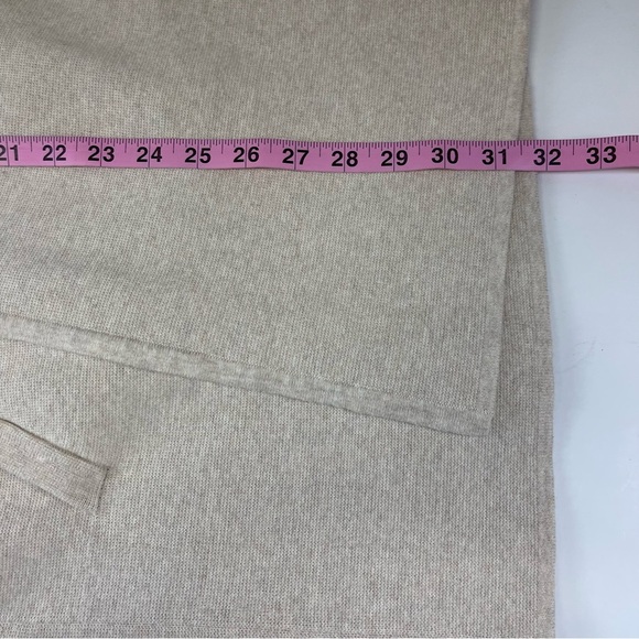 J Crew Collarless Sweater Blazer Womens XL Tan Beige Cardigan Open Front Pockets - Picture 10 of 10